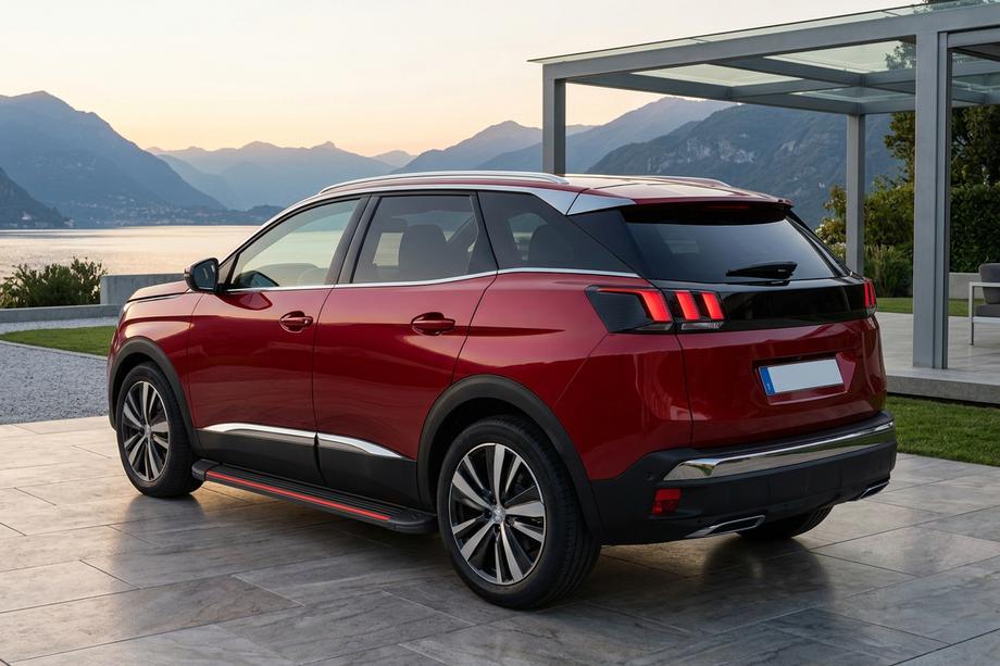 Peugeot 3008 2016-2023 гг. Боковые Подножки Maya Red (2 шт., Алюминий) Image