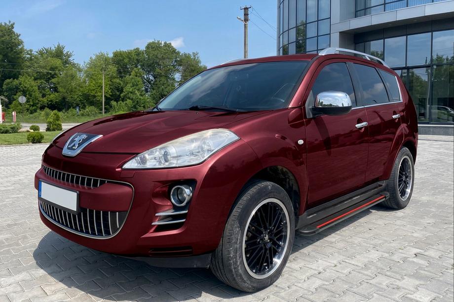 Peugeot 4007 2007-2013 гг. Боковые Подножки Maya Red (2 шт., Алюминий) Image