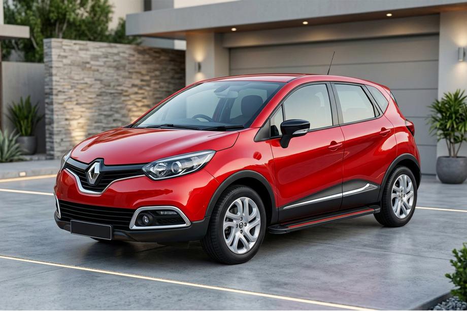 Renault Captur 2013-2019 гг. Боковые Подножки Maya Red (2 шт., Алюминий) Image