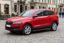 Skoda Karoq 2018- гг. Боковые Подножки Maya Red (2 шт., Алюминий) фото 1