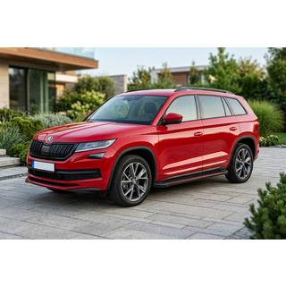 Боковые Подножки Maya Red (2 шт., Алюминий) Skoda Kodiaq 2016-2023 гг. фото 1