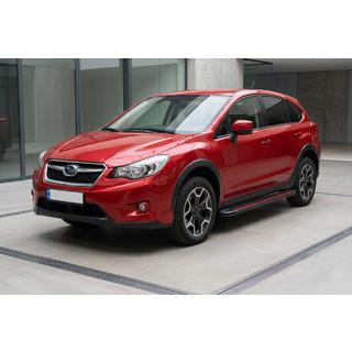 Боковые Подножки Maya Red (2 шт., Алюминий) Subaru XV 2011-2017 гг. фото 1