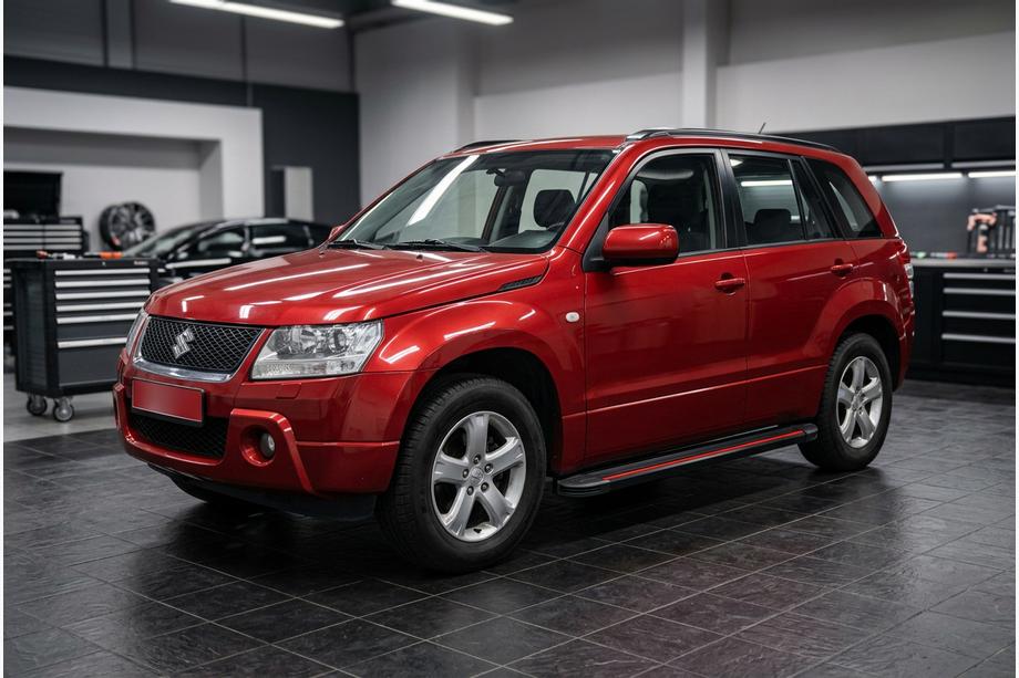 Suzuki Grand Vitara 2005-2017 гг. Боковые Подножки Maya Red (2 шт., Алюминий) Image