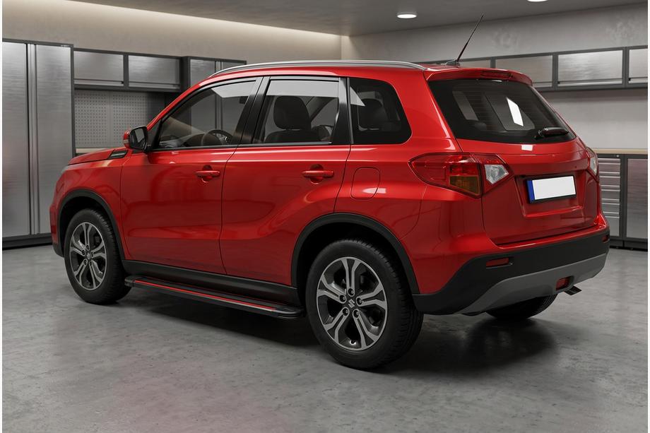 Suzuki Vitara 2015- гг. Боковые Подножки Maya Red (2 шт., Алюминий) Image