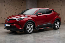 Toyota C-HR 2016-2023 гг. Боковые Подножки Maya Red (2 шт., Алюминий) фото 1