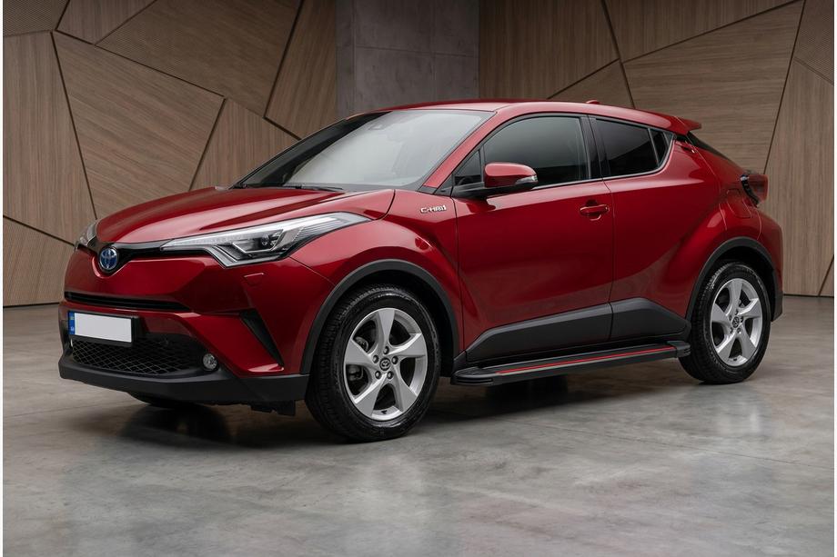 Toyota C-HR 2016-2023 гг. Боковые Подножки Maya Red (2 шт., Алюминий) Image