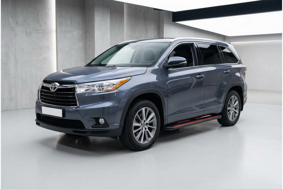Toyota Highlander 2013-2019 гг. Боковые Подножки Maya Red (2 шт., Алюминий) Image