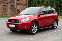 Toyota Rav 4 2006-2013 гг. Боковые Подножки Maya Red (2 шт., Алюминий) фото 1