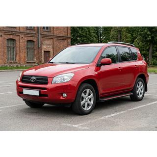 Боковые Подножки Maya Red (2 шт., Алюминий) Toyota Rav 4 2006-2013 гг. фото 1
