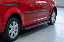 Volkswagen Caddy 2010-2015 гг. Боковые Подножки Maya Red (2 шт., Алюминий) фото 1