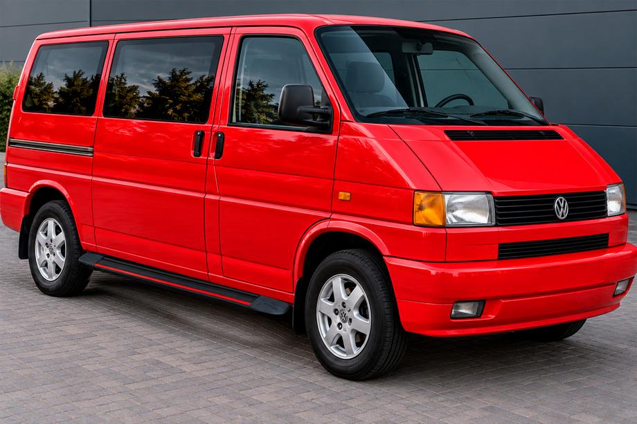 Volkswagen T4 Transporter 1990-2003 гг. Боковые Подножки Maya Red (2 шт., Алюминий) Длинная База Фото 1