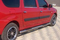 Lada Largus 2012- гг. Боковые трубы (2 шт., нержавейка) фото 3
