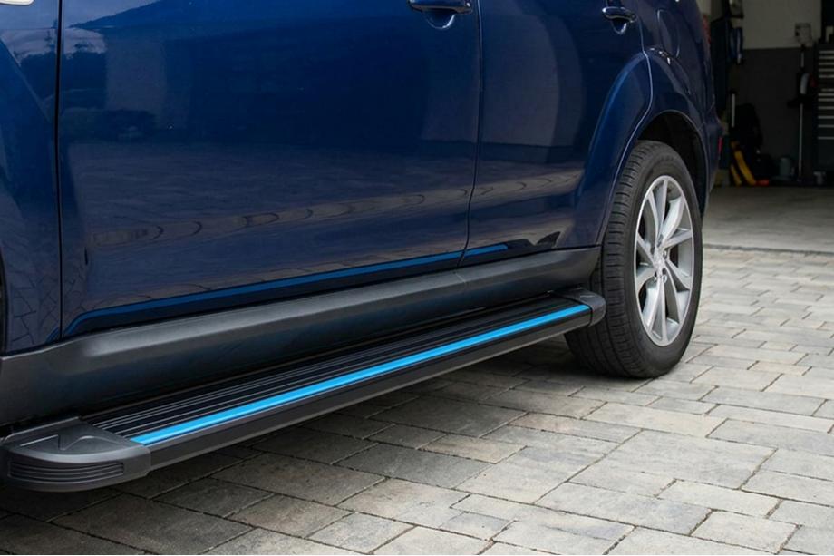 Citroen C-Crosser 2007-2013 гг. Боковые Подножки Maya Blue (2 шт., Алюминий) Image
