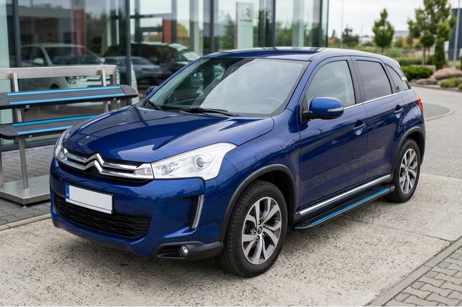 Citroen C-4 Aircross 2012-2017 гг. Боковые Подножки Maya Blue (2 шт., Алюминий) Image
