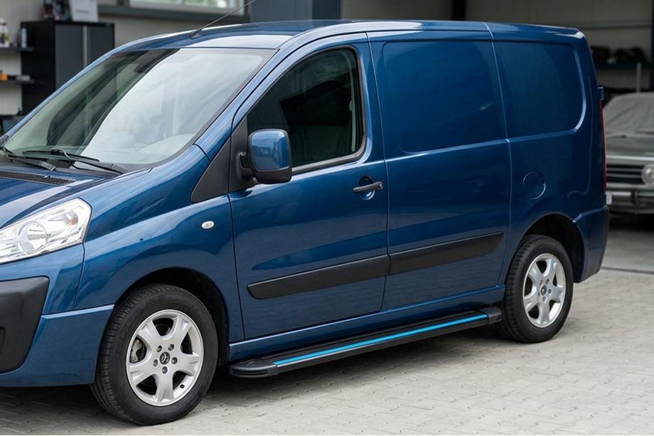 Citroen Jumpy 2007–2017 гг. Боковые Подножки Maya Blue (2 шт., Алюминий) Image