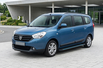 Dacia Lodgy 2012-2022 гг. Боковые Подножки Maya Blue (2 шт., Алюминий) фото 1