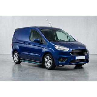 Боковые Подножки Maya Blue (2 шт., Алюминий) Ford Courier 2014-2023 гг. фото 1