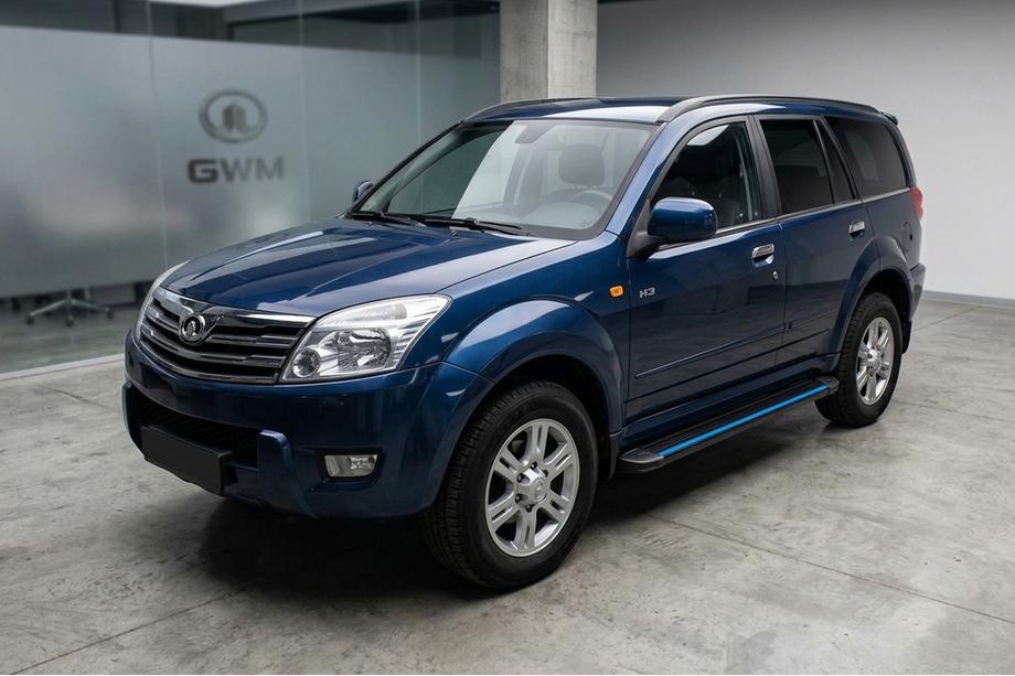 GreatWall Haval/Hover H3 2005-2013 гг. Боковые Подножки Maya Blue (2 шт., Алюминий) Image