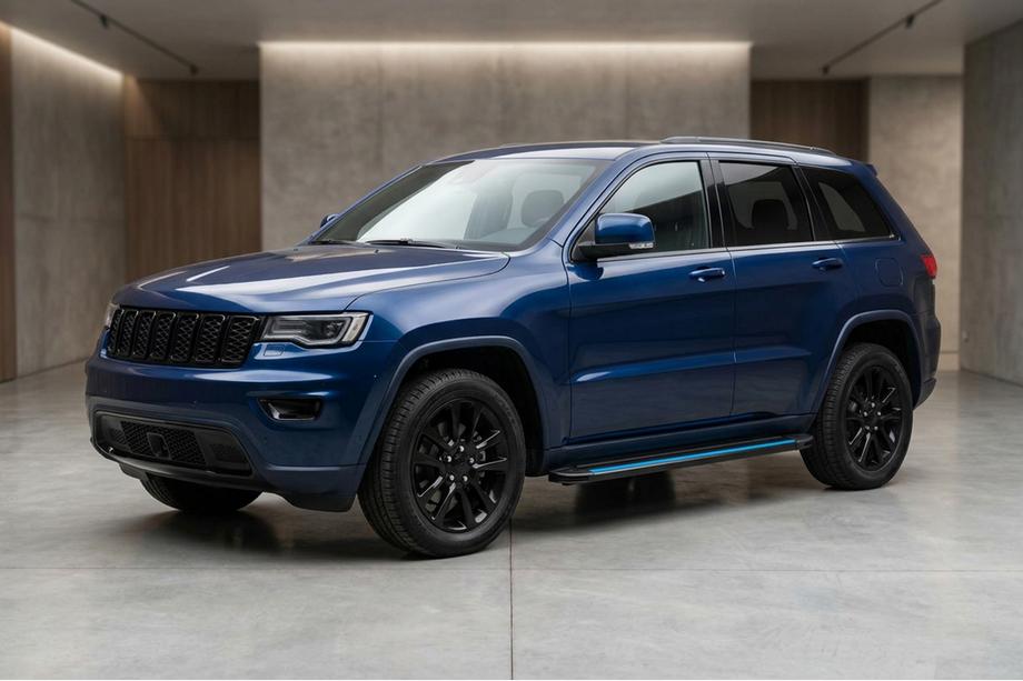 Jeep Grand Cherokee WK2 2010-2021 гг. Боковые Подножки Maya Blue (2 шт., Алюминий) Image