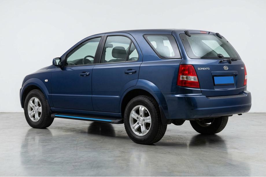 Kia Sorento I BL 2002-2009 гг. Боковые Подножки Maya Blue (2 шт., Алюминий) Image