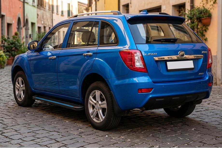 Lifan X60 2011- гг. Боковые Подножки Maya Blue (2 шт., Алюминий) Image