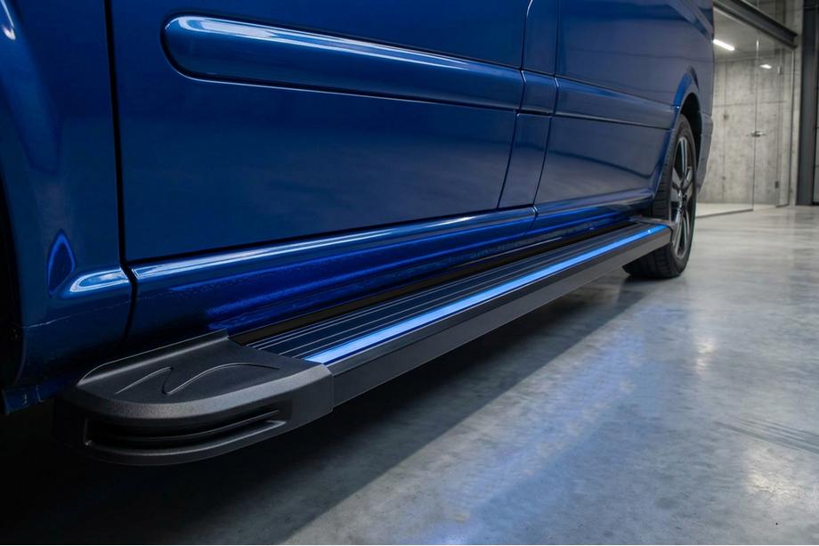 Mercedes Viano 2004-2014 гг. Боковые Подножки Maya Blue (2 шт., Алюминий) Image