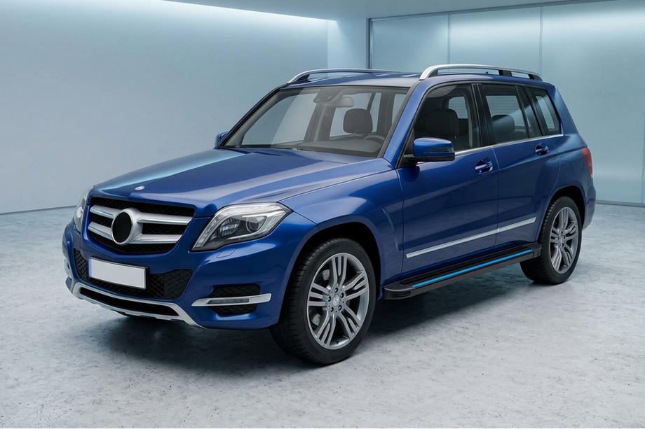 Mercedes GLK class X204 2008-2015 гг. Боковые Подножки Maya Blue (2 шт., Алюминий) Image