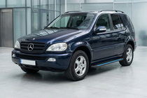 Mercedes ML W163 1997-2005 гг. Боковые Подножки Maya Blue (2 шт., Алюминий) фото 1