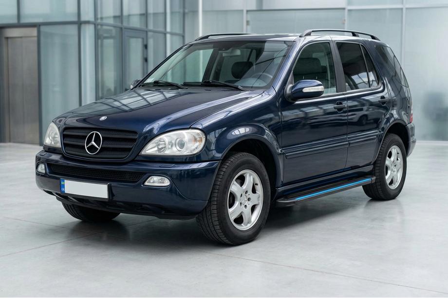 Mercedes ML W163 1997-2005 гг. Боковые Подножки Maya Blue (2 шт., Алюминий) Image