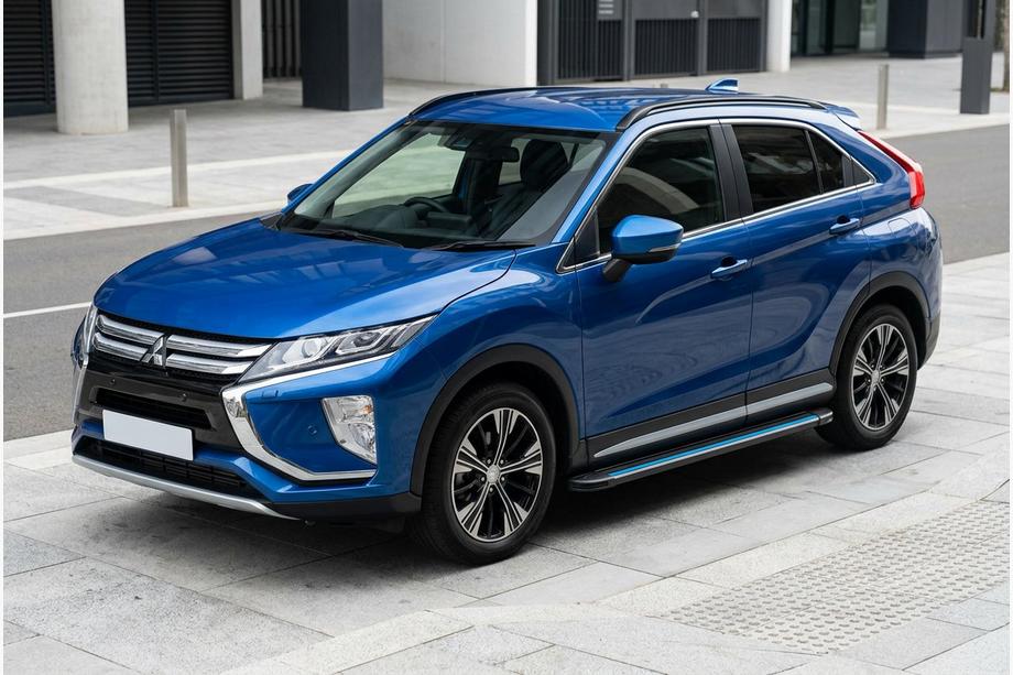 Mitsubishi Eclipse Cross 2017- гг. Боковые Подножки Maya Blue (2 шт., Алюминий) Image