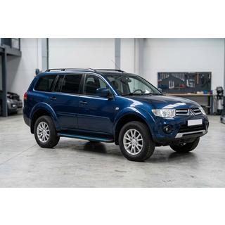 Боковые Подножки Maya Blue (2 шт., Алюминий) Mitsubishi Pajero Sport 2008-2015 гг. фото 1