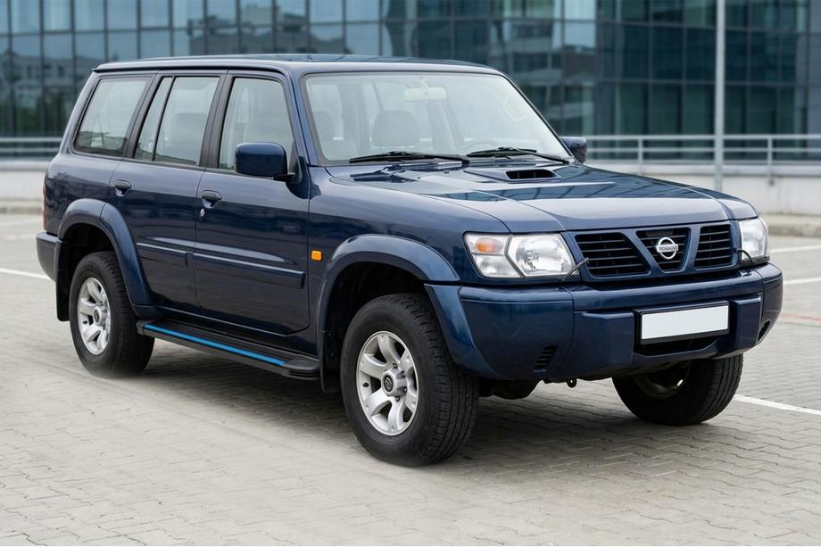 Nissan Patrol Y61 1997-2011 гг. Боковые Подножки Maya Blue (2 шт., Алюминий) Image
