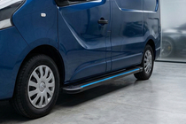 Nissan Primastar 2002-2014 гг. Боковые Подножки Maya Blue (2 шт., Алюминий) фото 1
