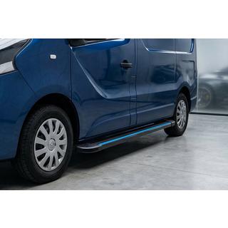 Боковые Подножки Maya Blue-Black (2 шт., Алюминий) Opel Vivaro 2001–2015 гг. фото 1