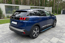 Peugeot 3008 2016-2023 гг. Боковые Подножки Maya Blue (2 шт., Алюминий) фото 1