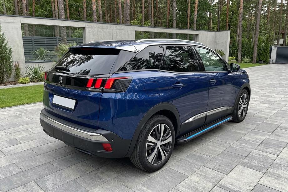 Peugeot 3008 2016-2023 гг. Боковые Подножки Maya Blue (2 шт., Алюминий) Image