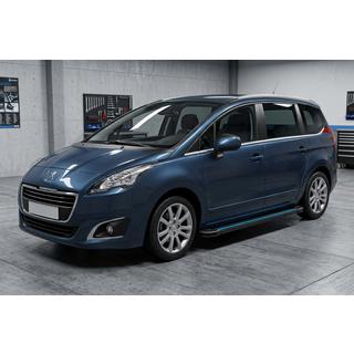 Боковые Подножки Maya Blue (2 шт., Алюминий) Peugeot 5008 2009-2016 гг. фото 1