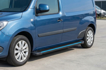Renault Kangoo 2008–2020 гг. Боковые Подножки Maya Blue (2 шт., Алюминий) Короткая База фото 1