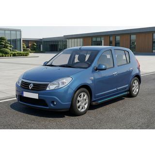 Боковые Подножки Maya Blue (2 шт., Алюминий) Renault Sandero 2007-2013 гг. фото 1