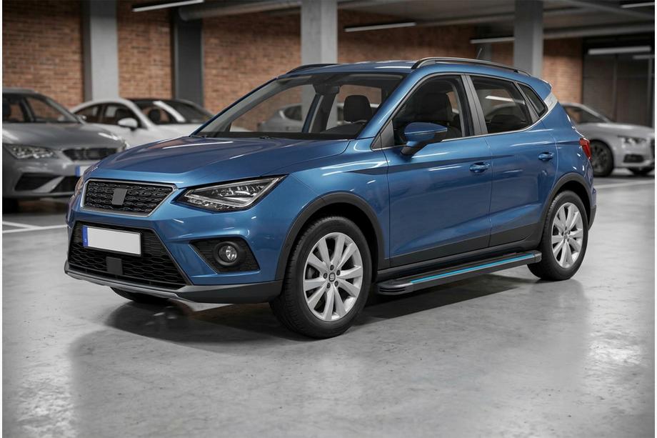 Seat Arona 2017- гг. Боковые Подножки Maya Blue (2 шт., Алюминий) Image
