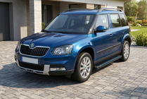Skoda Yeti 2009-2017 гг. Боковые Подножки Maya Blue (2 шт., Алюминий) фото 1