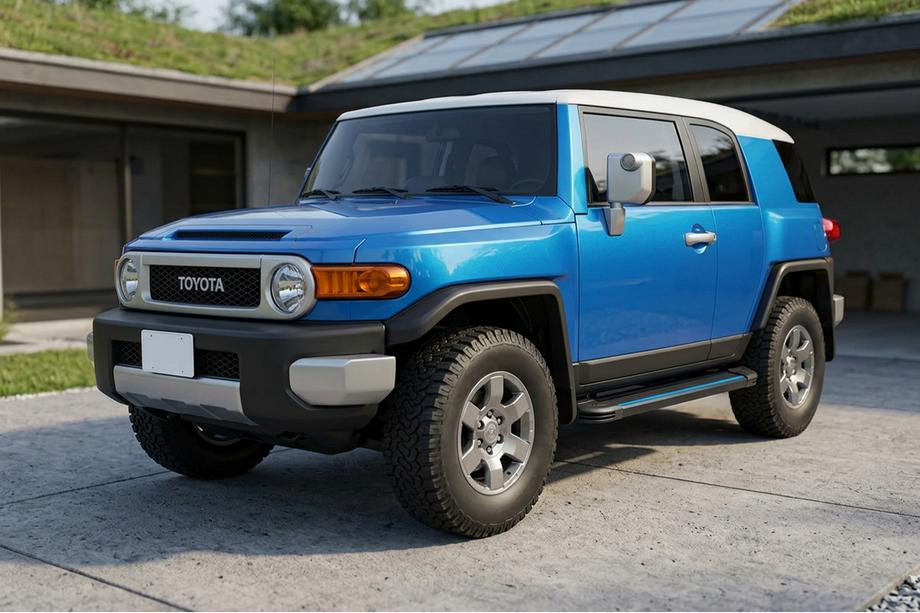 Toyota FJ Cruiser 2006-2022 гг. Боковые Подножки Maya Blue (2 шт., Алюминий) Фото 1