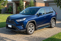 Toyota Rav 4 2019–2025 гг. Боковые Подножки Maya Blue (2 шт., Алюминий) фото 1