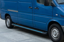 Volkswagen LT 1995-2006 гг. Боковые Подножки Maya Blue (2 шт., Алюминий) фото 1