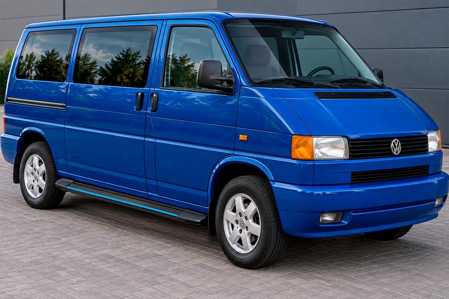 Volkswagen T4 Transporter 1990-2003 гг. Боковые Подножки Maya Blue (2 шт., Алюминий) Image
