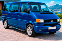 Volkswagen T4 Caravelle/Multivan 1990–2003 гг. Боковые Подножки Maya Blue (2 шт., Алюминий) Короткая База фото 1