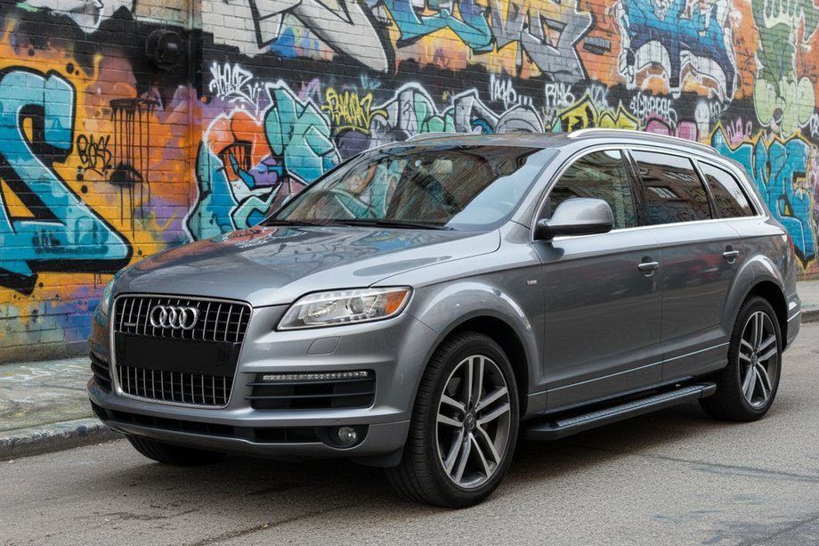 Audi Q7 2005-2015 гг. Боковые пороги New Vision Black (2 шт., алюминий) Image