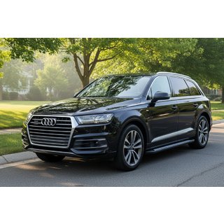 Боковые пороги New Vision Black (2 шт., алюминий) Audi Q7 2015–2026 гг. фото 1