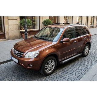 Боковые Подножки New Vision (2 шт., Алюминий) Chery Tiggo 1 2005-2016 гг. фото 1