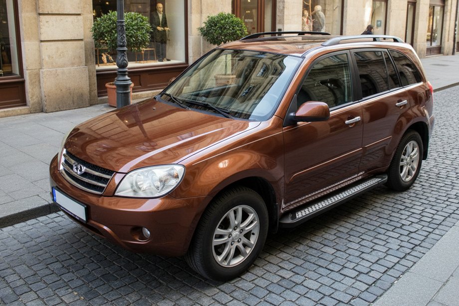Chery Tiggo 1 2005-2016 гг. Боковые Подножки New Vision (2 шт., Алюминий) Image